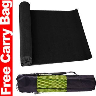   Rubber Yoga Exercise Gym Fitness Mat Non Slip 68 Long inc Carry Bag