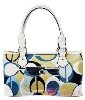 New Blue Designer Inspired LOVE Handbag Purse Tote Bag
