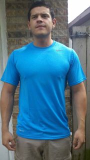 NIKE LEGEND DRI FIT POLY Mens Training T Shirt Blue Glow 371642 491 