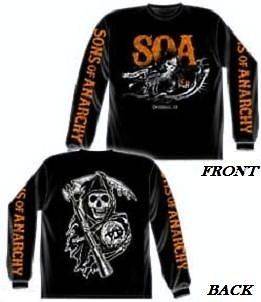 Sons of Anarchy {SOA CHARGING ​REAPER} License SAMCRO 2 Sided L/S 