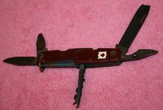 Antique 2603 C.M. Red Handle with White Cross Knife