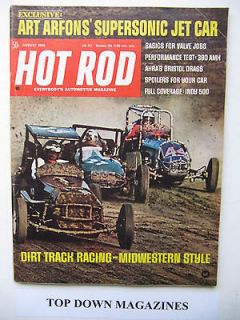 Hot Rod August 1968 Midwestern Style Dirt Track Racing Art 