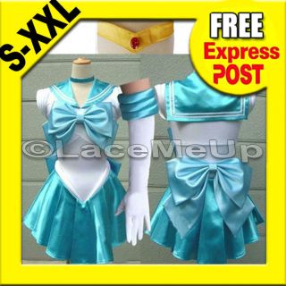 Sailor Moon costume Mercury Cosplay Costume Scouts Amy Fancy Dress 