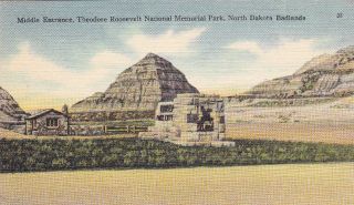 Badlands Theodore Roosevelt Memorial Park ND postcard