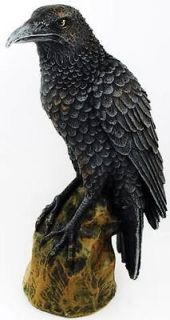   Statue Mystery Healing Gothic Bird Crow Like Edgar Allan Black Death