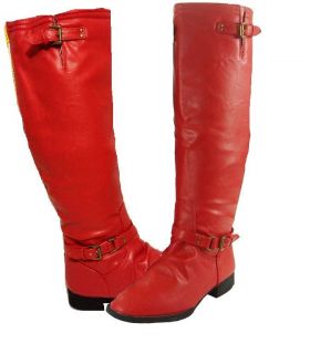 New Womens Faux Leather Knee High Zipper Buckle Boots Shoes Ladies Sz 