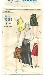   60s Vogue Pattern Skirt Wardrobe Mini Maxi Long Slim Aline Uncut
