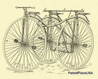 Three Wheel Velocipede Bike US Patent Art Print_S420