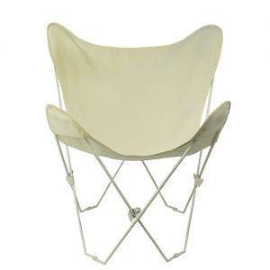 Butterfly Chair Natural Cover & White Frame 4052 00 Furniture FNE EHS