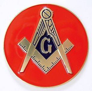 Masonic Past Master Car Auto Emblem (CA/KY/NY)