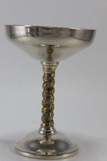 Alfonso Lara Spain Silver Plate Champagne Grape Stem Goblet Footed 