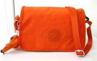 NWT Kipling Delphine Cross body Bag Pumpkin Orange With Furry Monkey