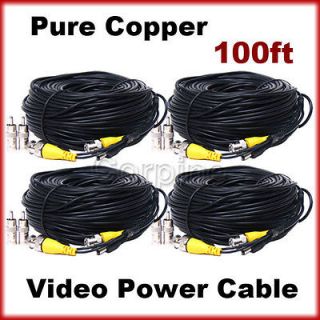   New BNC CCTV Video Power Cable CCD Security Camera DVR Wire Cord 1jm