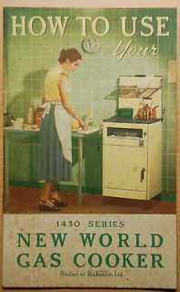 1951 New World Gas Cooker 1430 Series Manual