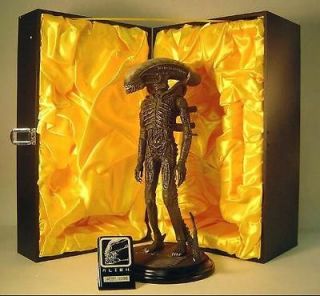 Alien Limited Edition Solid Pewter Statue in Satin Lined Wooden Case 