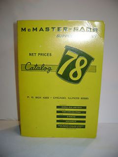 MC MASTER CARR SUPPLY COMPANY CATALOG #78 1972