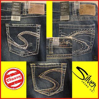   SILVER JEANS CO. Frances, Aiko, Twisted Womens Bootcut Stretch NWT