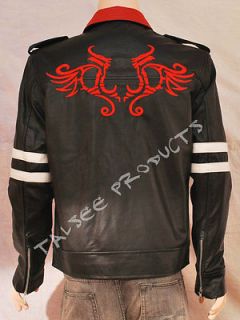 Alex Mercer Prototype Action Game Faux Leather Jacket With Dragons