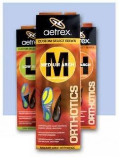 Aetrex Copper Custom Select Orthotics Insole High and Medium Arch All 