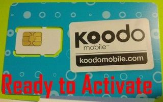 Koodo Canada SIM Card ready to activate for 3G/4G Postpaid Smart 