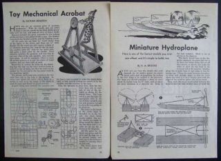 Wooden Action Toys How To build PLANS Acrobat Hydroplane Donkey