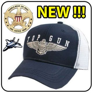 NEW TOPGUN MESH BASEBALL CAP US TOP GUN LAW COSTUME HAT