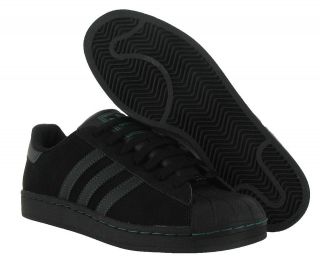Adidas Superstar Mens Shoe Black/green Sz