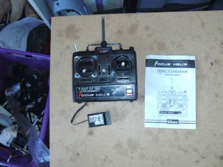 HITEC HELI 5 TRANSMITTER AND 7 CHANNEL RECEIVER 35 MHz C/W 