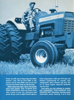 1970 Ford 9000 & 8000 Farm Tractor 2 Page Ad