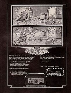 1981 TOM SCHOLZ POWER SOAK AMPLIFIER (ROCKMAN) PRINT AD