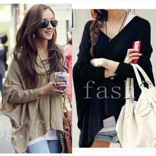   Cape Poncho Knitwear Button Back Sweater Tops Cardigan Pullover