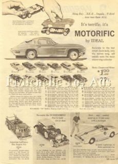1964 Ideal Motorific Sting Ray, XK E, Impala, T Bird Ad