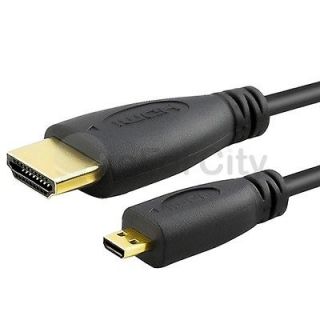 10Ft 3m v 2 Type A to D Micro HDMI Cable M/M +Ethernet For Blackberry 