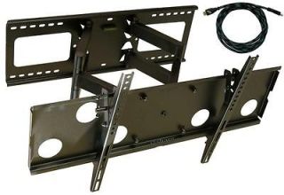 SWIVEL ARTICULATING DUAL ARM LCD LED TV WALL MOUNT 40 47 50 55 60 65 