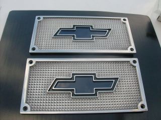CHEVROLET TRUCK BOWTIE STEP PLATES RUNNING BOARDS 1940 TO 1955 1 PAIR