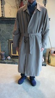 AQUASCUTUM CANADIAN MADE TAUPE TRENCH COAT ONE SIZE
