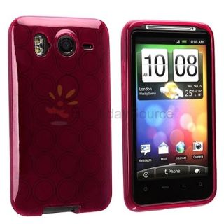 Red Argyle TPU Candy Skin Case Cover For HTC Inspire 4G