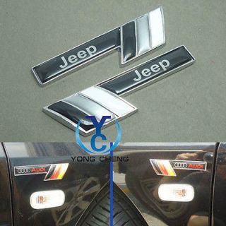 2x Cherokee Jeep Car Side Metal badge 3D flag Emblem Decal For Jeep 