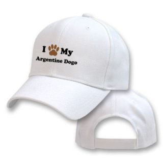 LOVE MY ARGENTINE DOGO ANIMAL BIRD PET CAT DOG EMBROIDERED HAT CAP