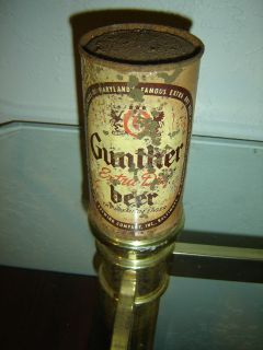 Vintage Rare 1957 Gunther Extra Dry Baltimore, MD B/O Empty Flat Top 
