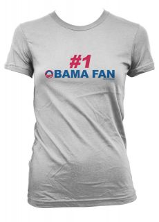 Number 1 Obama Fan Juniors T Shirt 2012 Presidential Campaign Democrat 