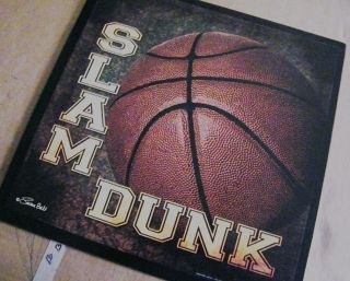   BASKETBALL Wood Sign Game Room Sports Wall Art Man Cave Picture Decor