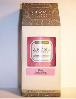 Aroma Naturals Blended Hope Vanilla & Rose Scented Candle New