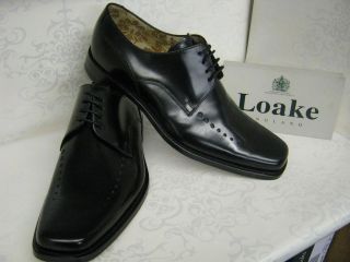Design Loake Poseidon Black Leather Lace Up Shoes