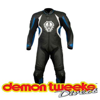 Arlen Ness 8307 1 Piece Leather Suit 2011 In Blue/Black/White Size UK 