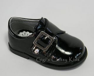 New Toddler Boys Black Formal Dress Shoes Size 7 Suit Tuxedo Party 