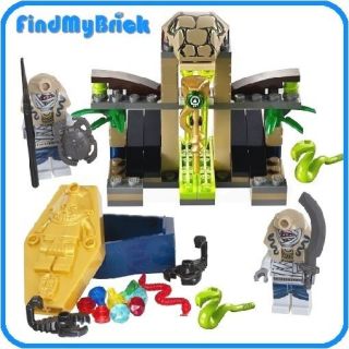 Lego Shrine Building Mummy Sarcophagus Jewels Gems Scorpion Snake 7327 