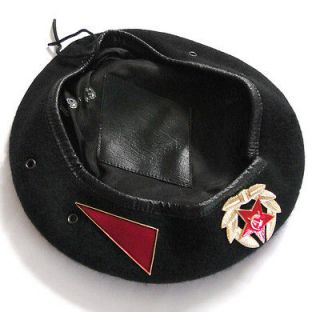 Soviet Russian Military Army Special Forces Uniform Black Beret Hat 