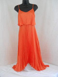 NWT $245 Laundry by Shelli Segal Tigerlilly pumpkin orange pleat dress 