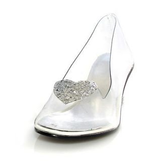 Ariel (Clear) Cinderella Faux Glass Slippers. Child shoe sizes 11 12 